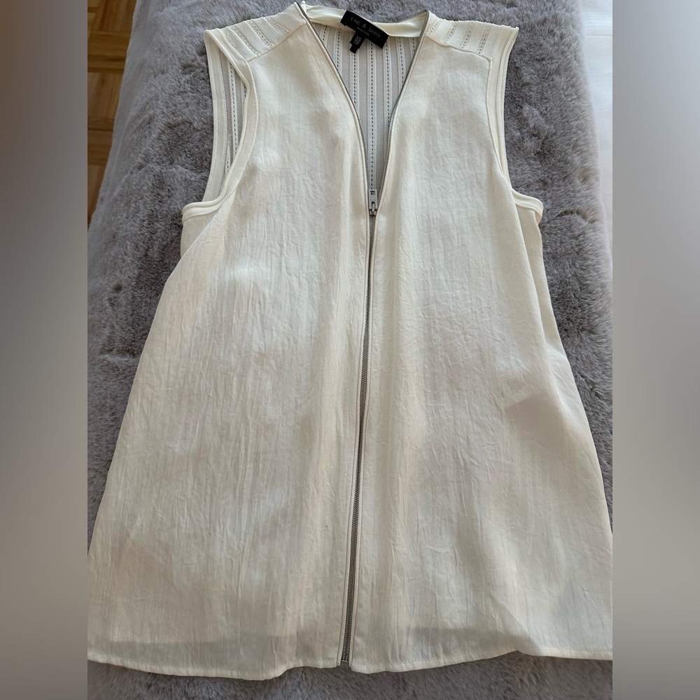 Rag & bone Valerie zip-front sleeveless top